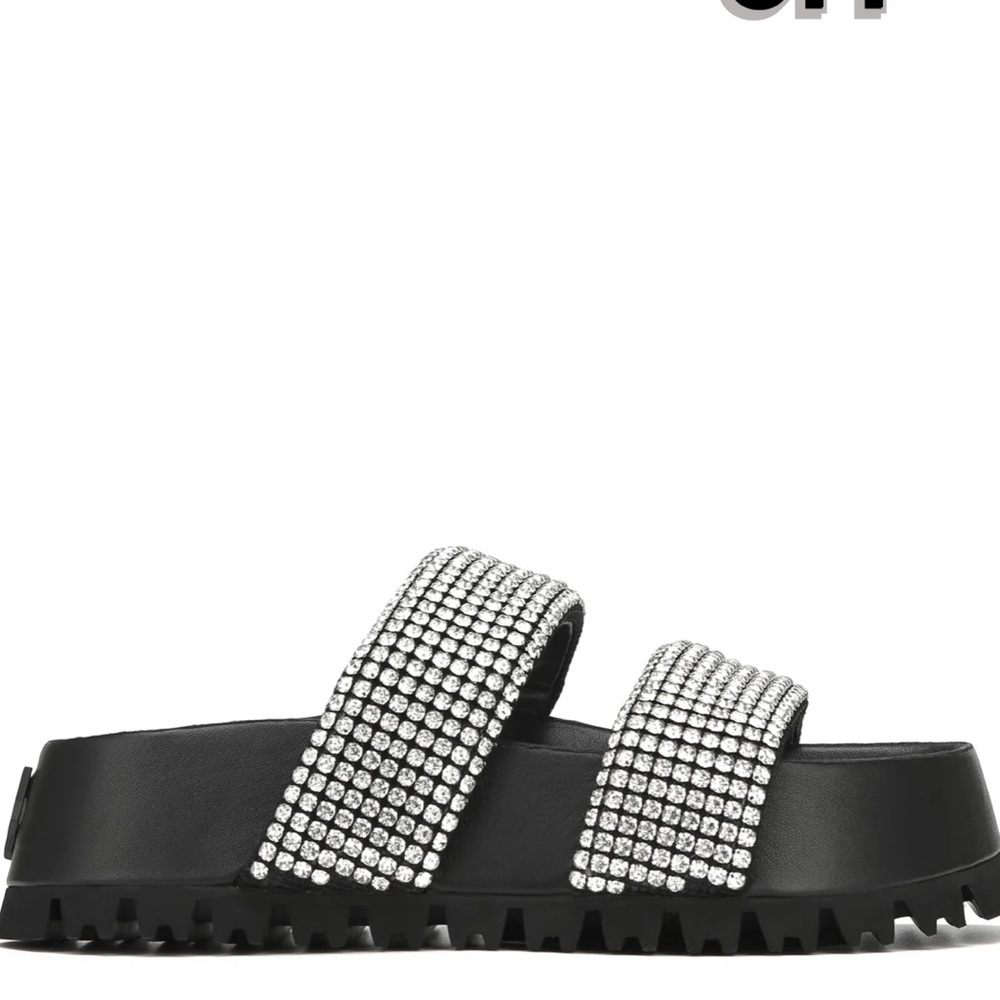 Naked Wolfe Valencia Black Diamond Nylon Slides - Picture 2 of 8